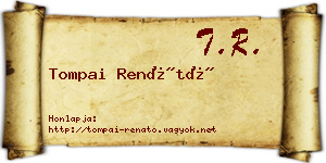 Tompai Renátó névjegykártya